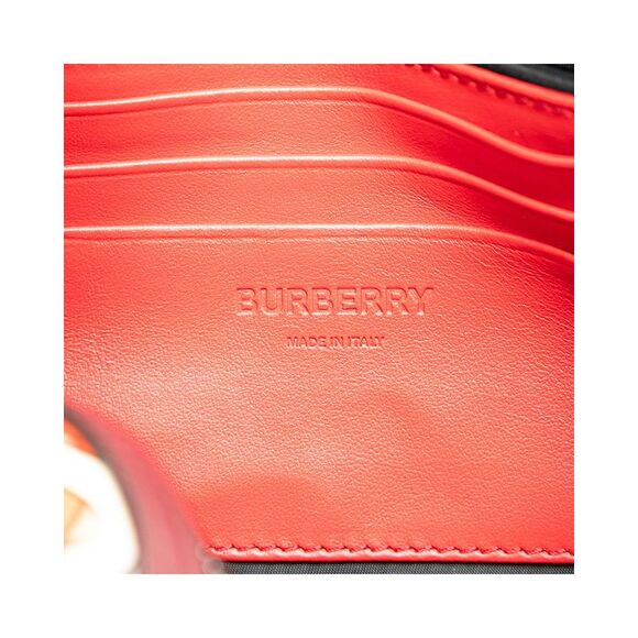 Pre Loved Burberry Monogram Canvas Crossbody Bag Women Orange - Picture 5 of 8